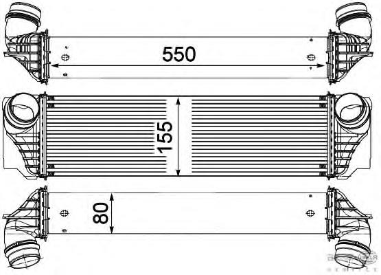 Radiador de intercooler para BMW 7 (F01, F02, F03, F04)