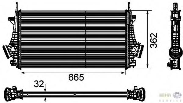 1302647 Opel radiador de intercooler