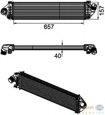 1376346 Ford radiador de intercooler