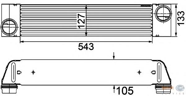 8ML376746501 HELLA radiador de intercooler