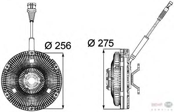 8MV376734211 HELLA ventilador (roda de aletas do radiador de esfriamento)