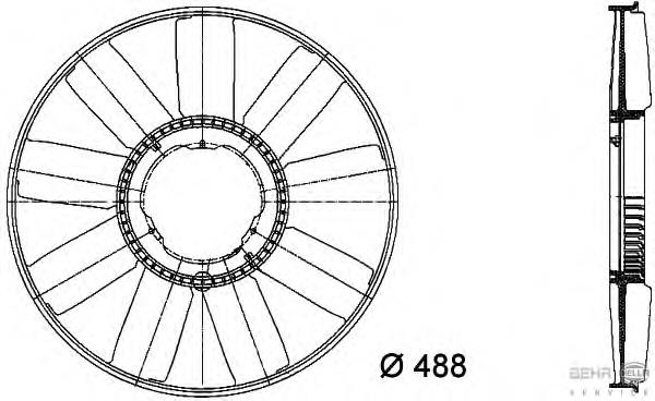 4.61708 Diesel Technic ventilador (roda de aletas do radiador de esfriamento)