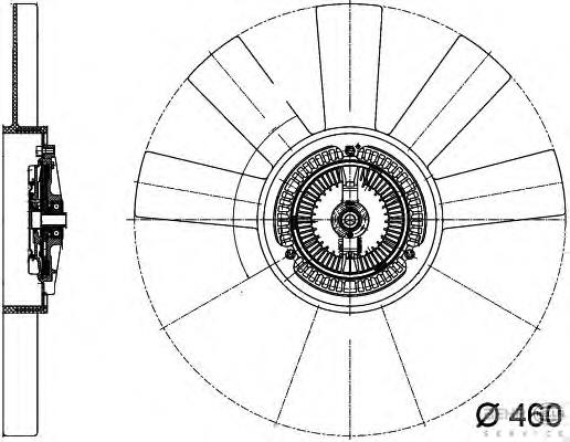 8MV376733311 HELLA ventilador (roda de aletas do radiador de esfriamento)