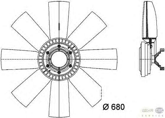 8MV376731461 HELLA Крыльчатка радиатора охлаждения