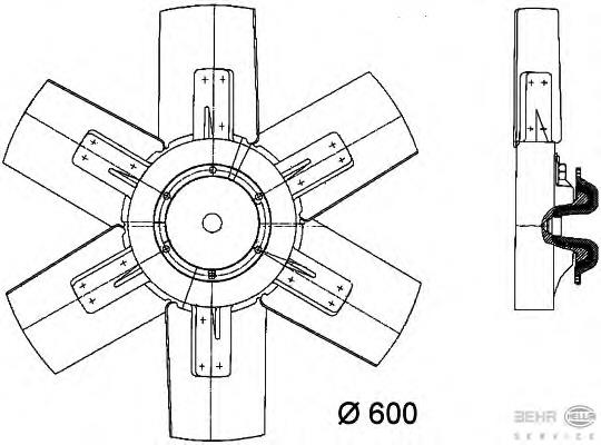 Acoplamento viscoso de ventilador de esfriamento A3662004223 Mercedes