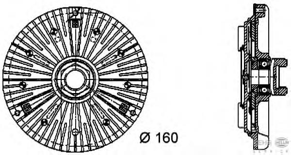 Acoplamento viscoso de ventilador de esfriamento 21082D8701 Nissan