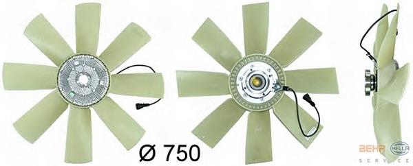 8MV376731481 HELLA ventilador (roda de aletas do radiador de esfriamento)