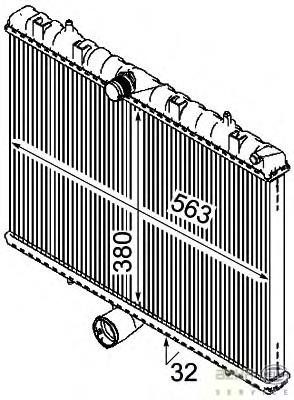 Radiador de esfriamento de motor para Fiat Scudo (270)