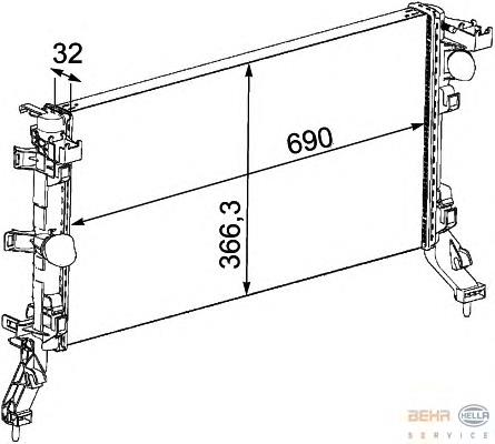 214100052R Nissan radiador de esfriamento de motor