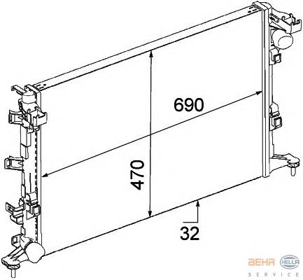Радиатор охлаждения Renault (RVI) 214100007R
