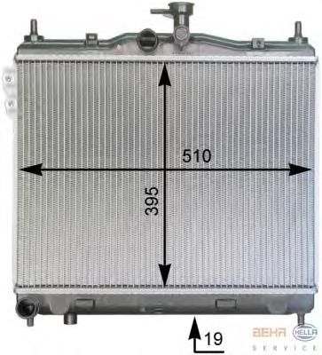 4042081 Polcar radiador de esfriamento de motor
