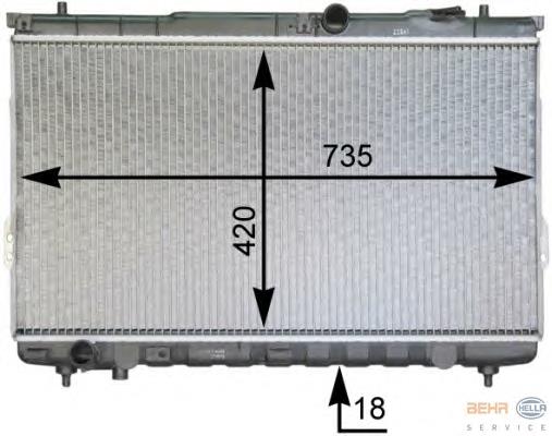 FP 32 A668-AV FPS radiador de esfriamento de motor