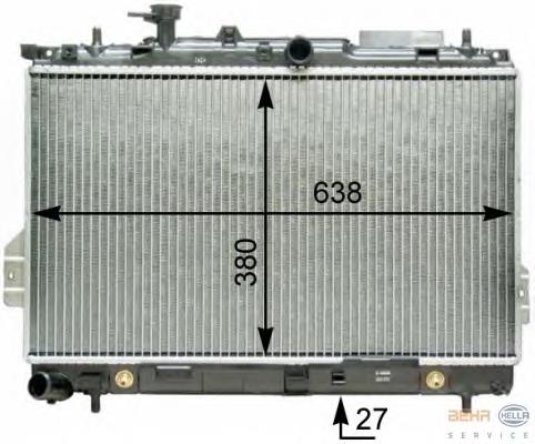 1283078 Frig AIR radiador de esfriamento de motor
