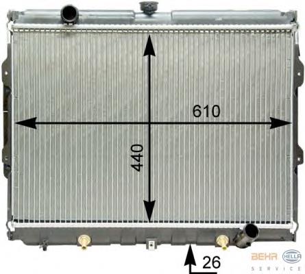 Radiador de esfriamento de motor ADG09834 Blue Print