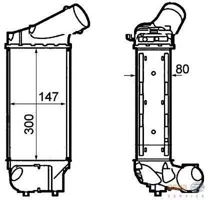 Radiador de intercooler para Peugeot 307 (3B)
