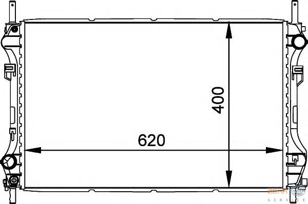 8MK 376 764-101 HELLA radiador de esfriamento de motor