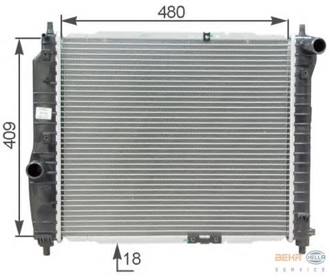 250008-A Polcar radiador de esfriamento de motor