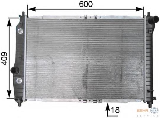42438332 Peugeot/Citroen radiador de esfriamento de motor