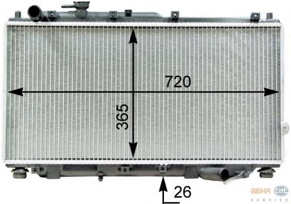 CR1326000P Mahle Original radiador de esfriamento de motor
