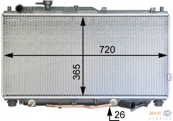 Radiador de esfriamento de motor 0K2A615200E Hyundai/Kia