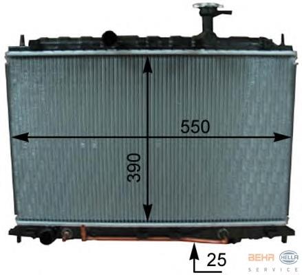 Radiador de esfriamento de motor 66769 Nissens