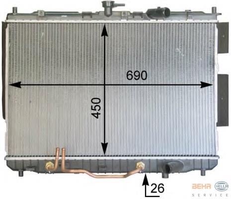 Radiador de esfriamento de motor 59043 NRF