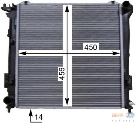 Radiador de esfriamento de motor para Hyundai I30 (FD)