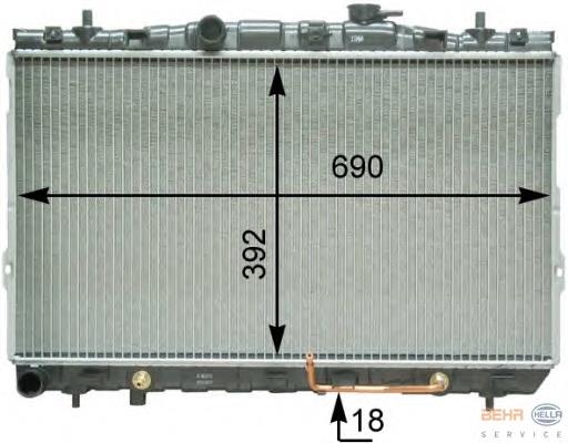 253102D210 HCC radiador de esfriamento de motor