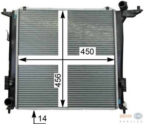 253102L800 HCC radiador de esfriamento de motor