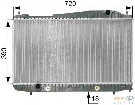 Radiador de esfriamento de motor para Chevrolet Evanda (V200)