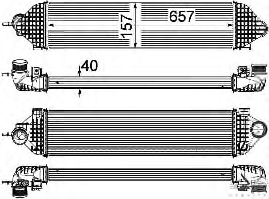 8ML376755621 HELLA radiador de intercooler