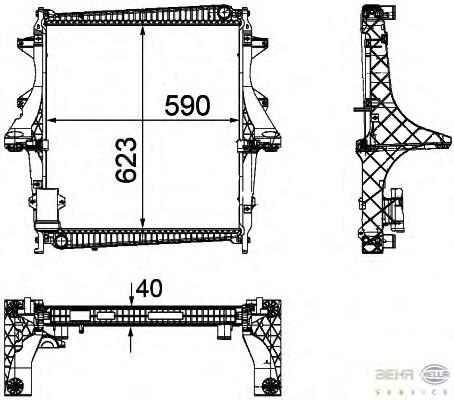 7485000988 Renault (RVI) radiador de esfriamento de motor