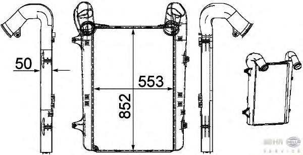 8ML376756101 HELLA radiador de intercooler