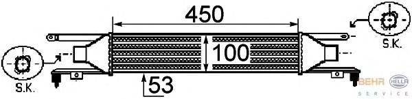 6302080 Opel radiador de intercooler