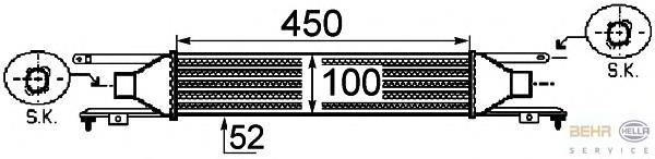 55702004 General Motors radiador de intercooler