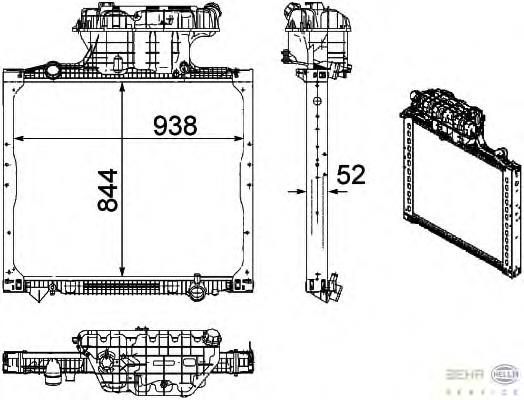 Radiador de esfriamento de motor CR1167000P Mahle Original