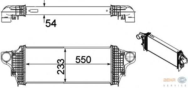 Radiador de intercooler para Mercedes ML/GLE (W164)