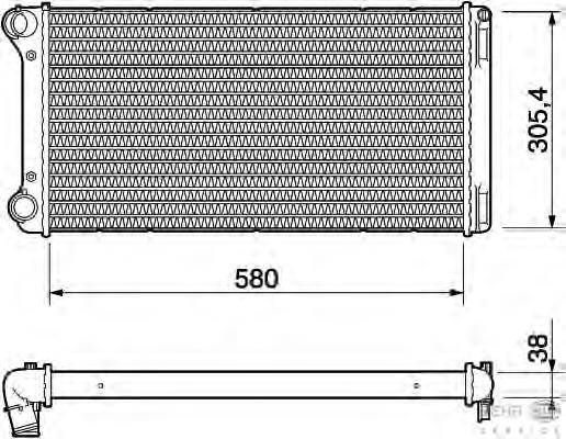 1043103 Frig AIR radiador de esfriamento de motor
