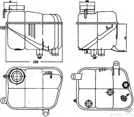 CXT108 Standard tanque de expansão do sistema de esfriamento