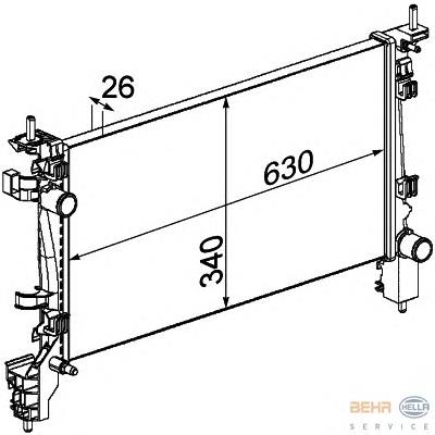 CR1130000P Mahle Original radiador de esfriamento de motor