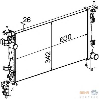 2391082 Polcar radiador de esfriamento de motor