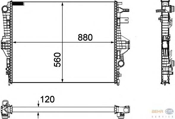 Радиатор охлаждения двигателя Polcar 9582082 цена, от 96.46 USD