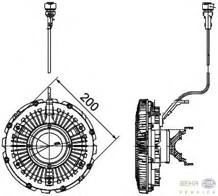 6.35033 Diesel Technic acoplamento viscoso de ventilador de esfriamento