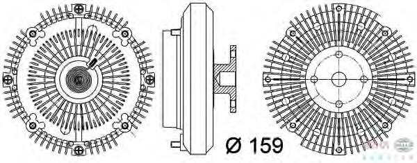 8MV376757351 HELLA acoplamento viscoso de ventilador de esfriamento