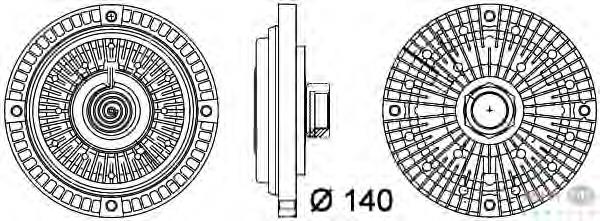  8MV376757321 HELLA acoplamento viscoso de ventilador de esfriamento