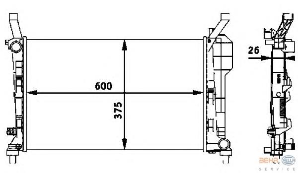 53106A NRF radiador de esfriamento de motor
