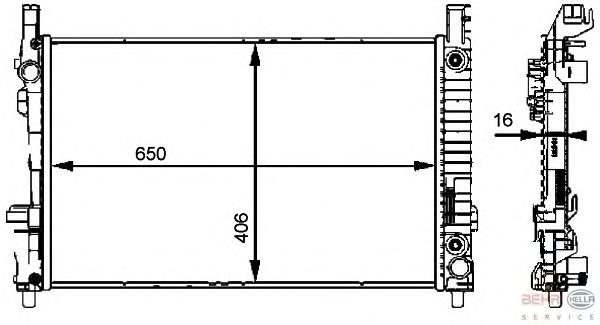 A1695002103 Mercedes radiador de esfriamento de motor
