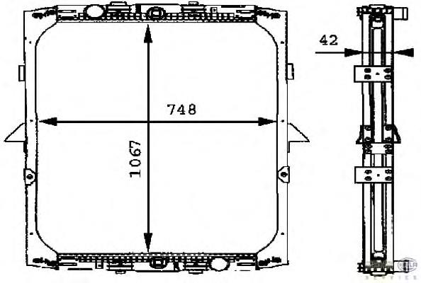 8MK 376 721-531 HELLA radiador de esfriamento de motor