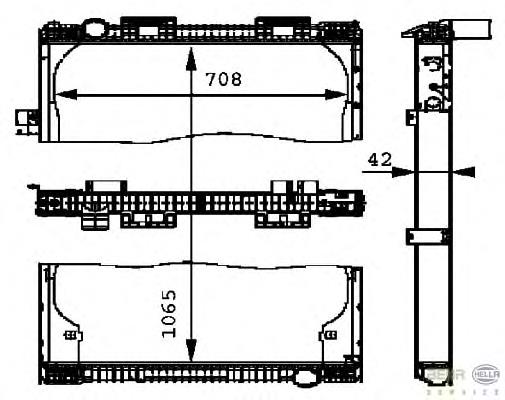 Radiador de esfriamento de motor 8MK376721461 HELLA