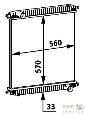 8MK376721721 HELLA radiador de esfriamento de motor